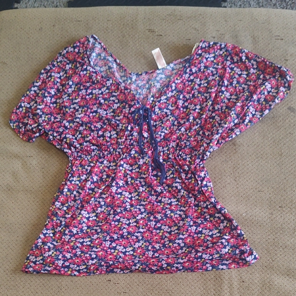No Boundaries Floral Blouse - Pink and Blue